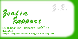 zsofia rapport business card